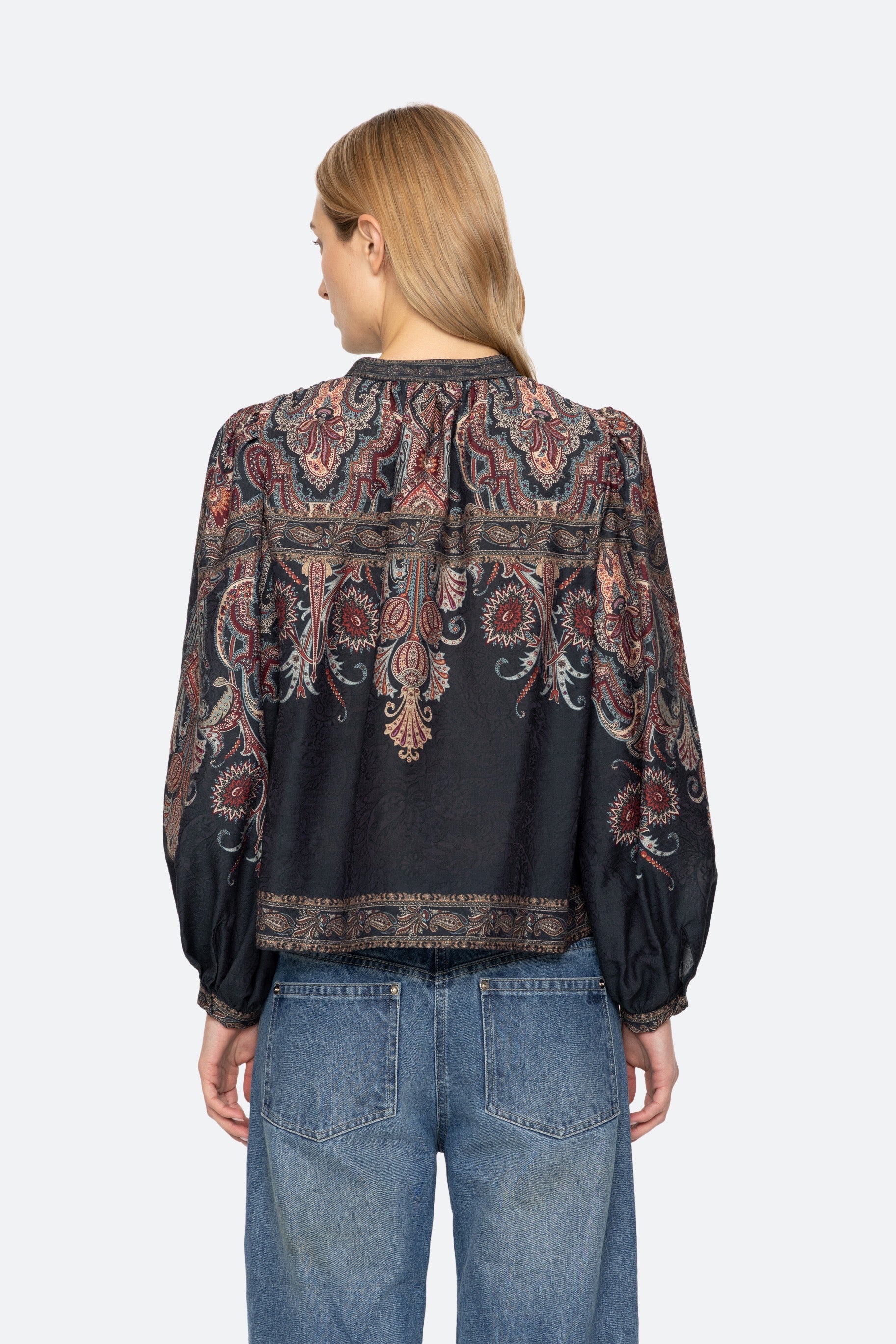 Hyacinth Print Long Sleeve Top Shirts SEA NEW YORK