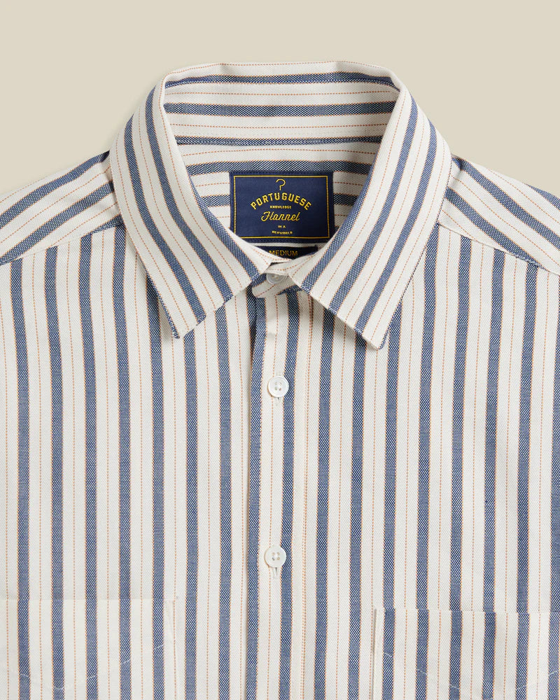 Union Stripe Long Sleeve Oxford Tops Portuguese Flannel