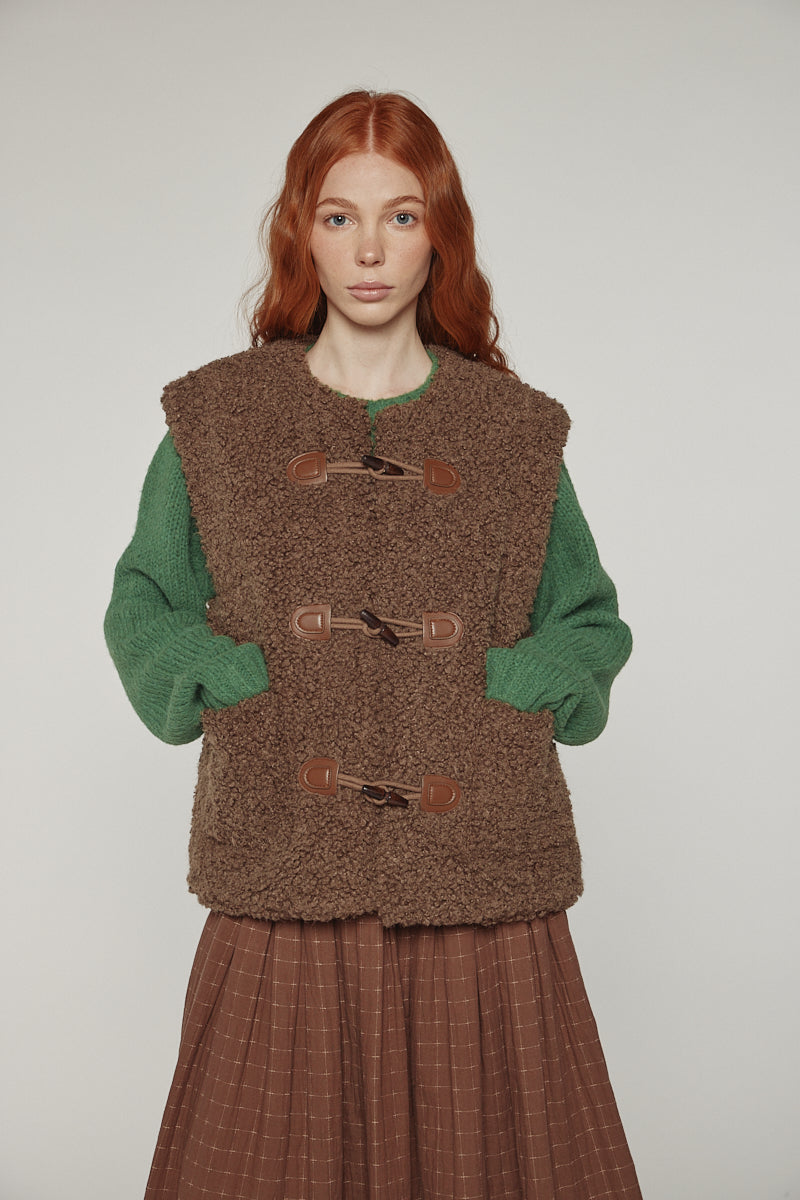 Reversible toggle button vest AMENTE - 3