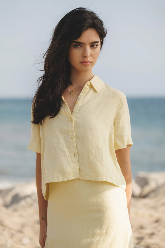 Anais Linen Shirt Shirts VIR VITA Butter XS