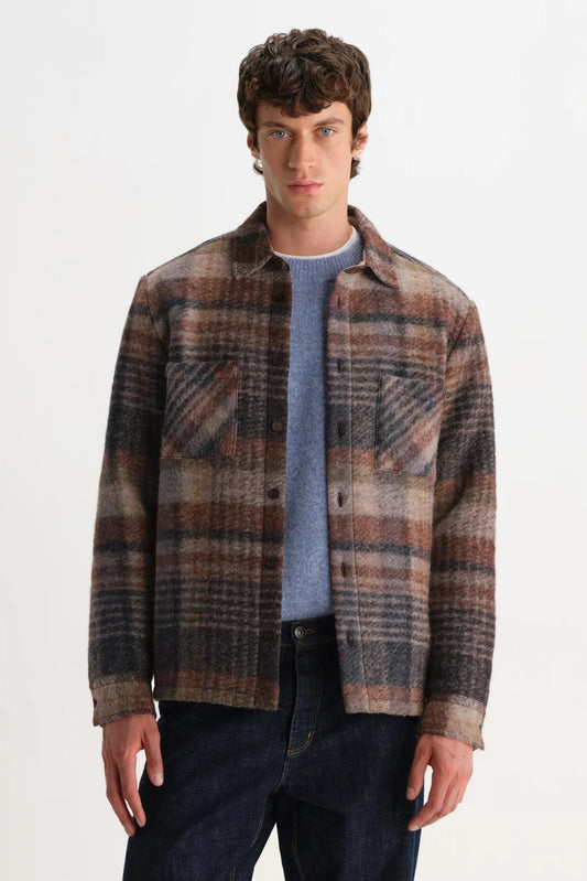 Whiting Overshirt Wool Blend Shirts Wax London