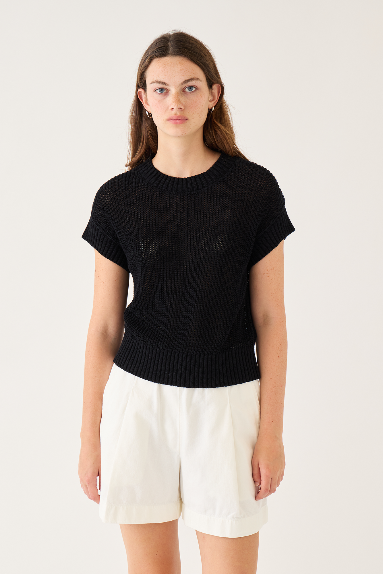 Marlowe Cotton Linen Top Tops DEMYLEE New York