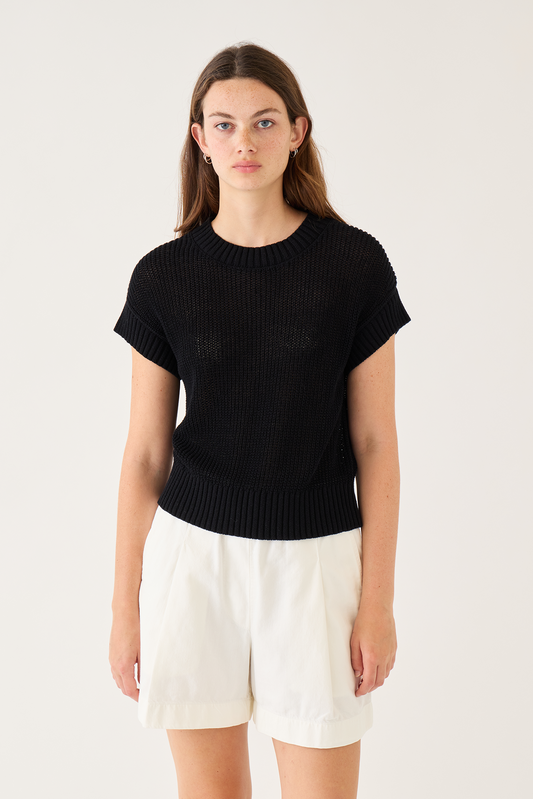 Marlowe Cotton Linen Top Tops DEMYLEE New York