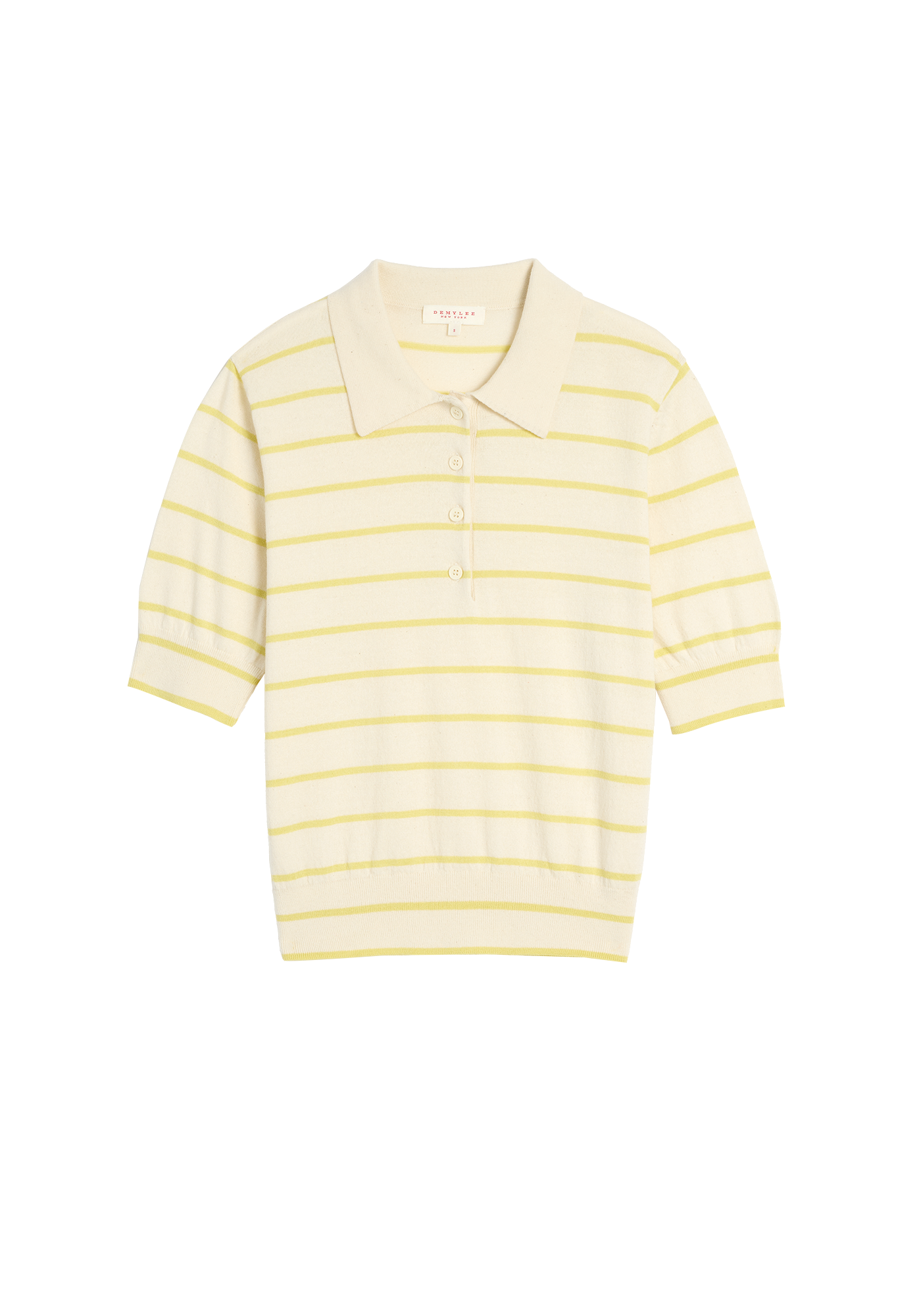 Cameron Stripe Cotton Polo Top Tops DEMYLEE New York