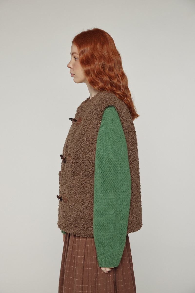 Reversible toggle button vest AMENTE - 4