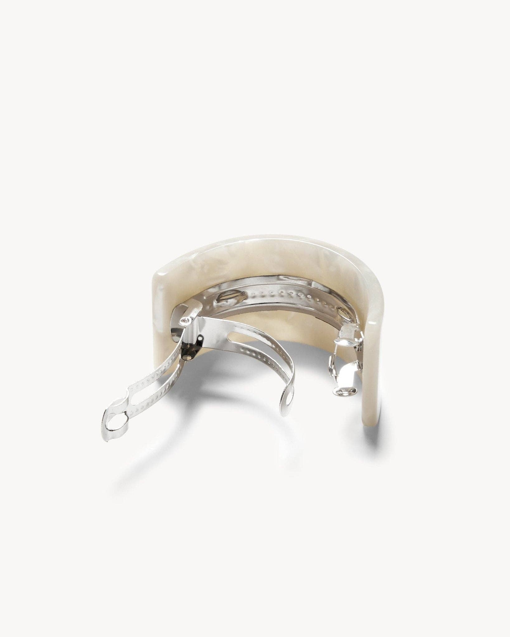 French Pony Barrette in White Shell Hair Accessories MACHETE