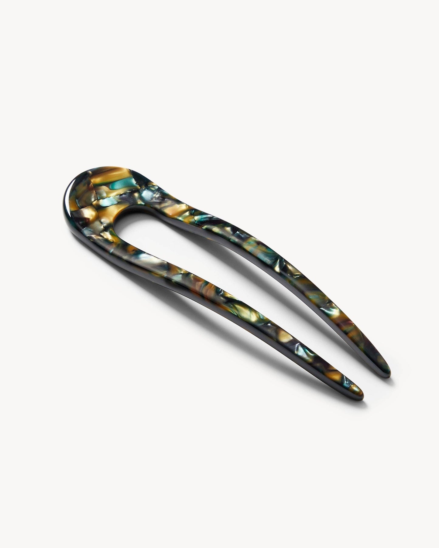 French Hair Pin in Green Tortoise Hair Accessories MACHETE