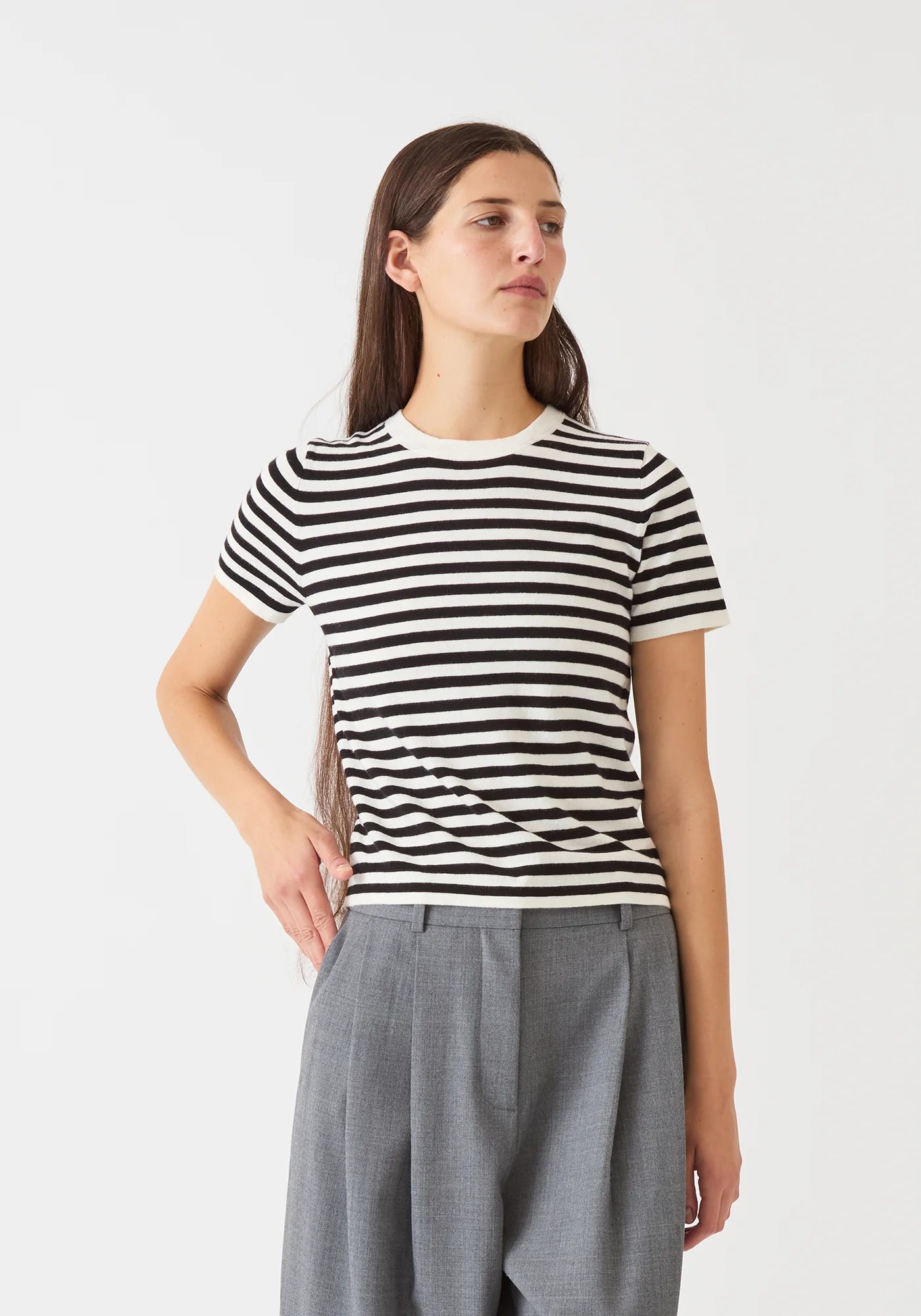 Adebola Stripe Cotton Cashmere Top