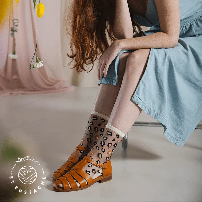 Horseshoe Bend Crème Sheer Socks Socks Atelier St Eustache