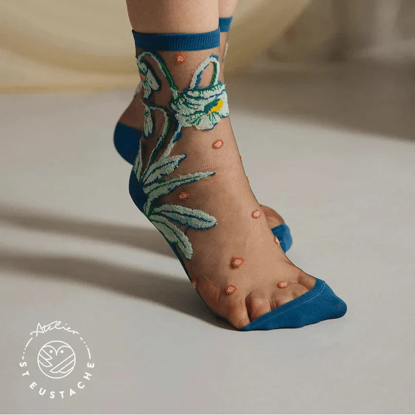 Jardin des Cimes (Cotelac x St Eustache) Sheer Socks Socks Atelier St Eustache