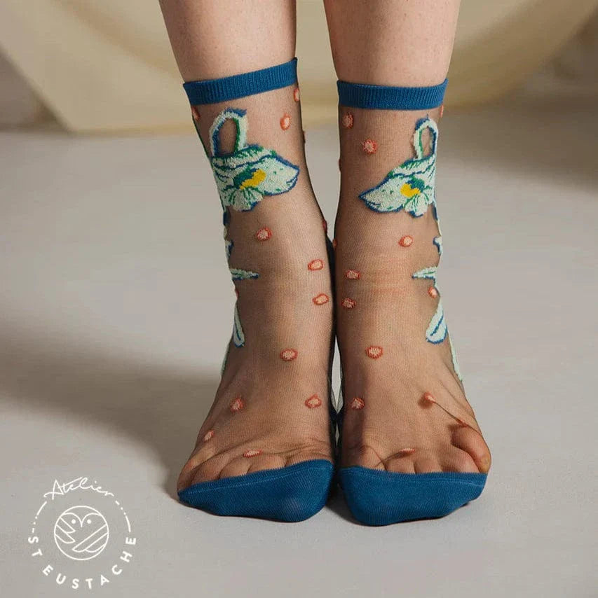 Jardin des Cimes (Cotelac x St Eustache) Sheer Socks Socks Atelier St Eustache