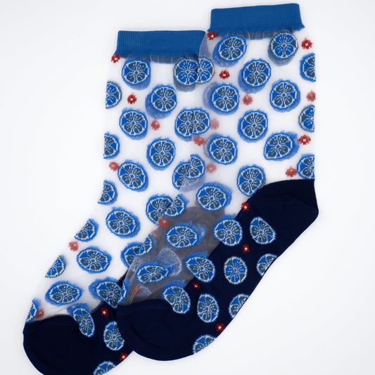 Meconopsis (Cotelac x St Eustache) Sheer Socks Socks Atelier St Eustache
