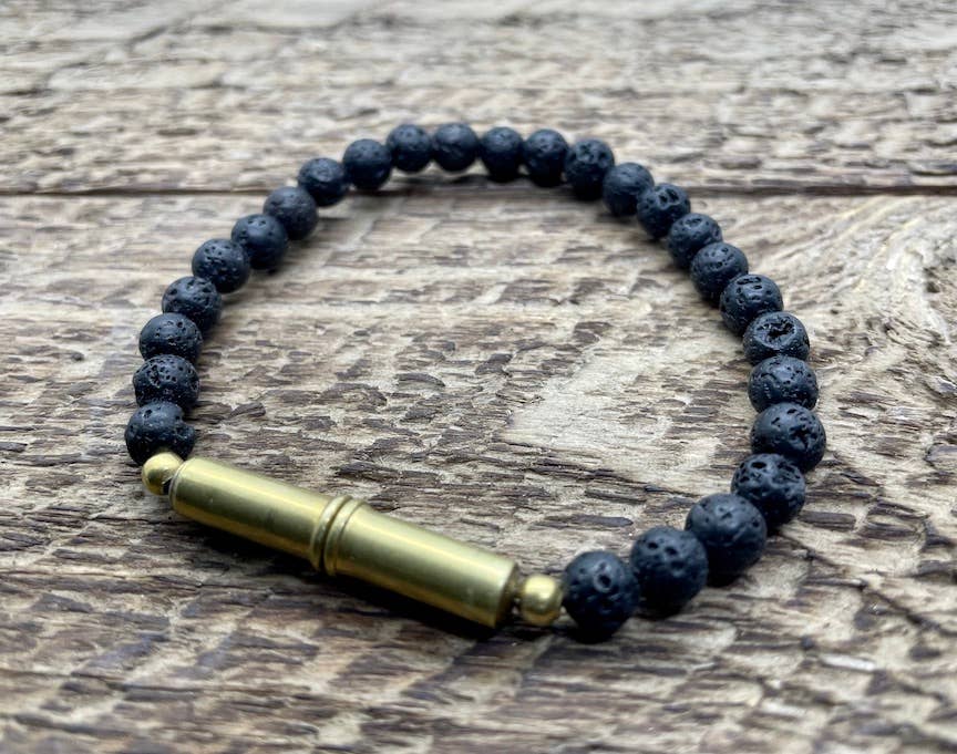 Flint Beaded Single Bracelet Jewelry Tres Cuervos Large Lava