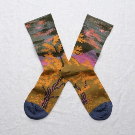 Herbier Paysage in Absinthe Socks Socks Bonne Maison   