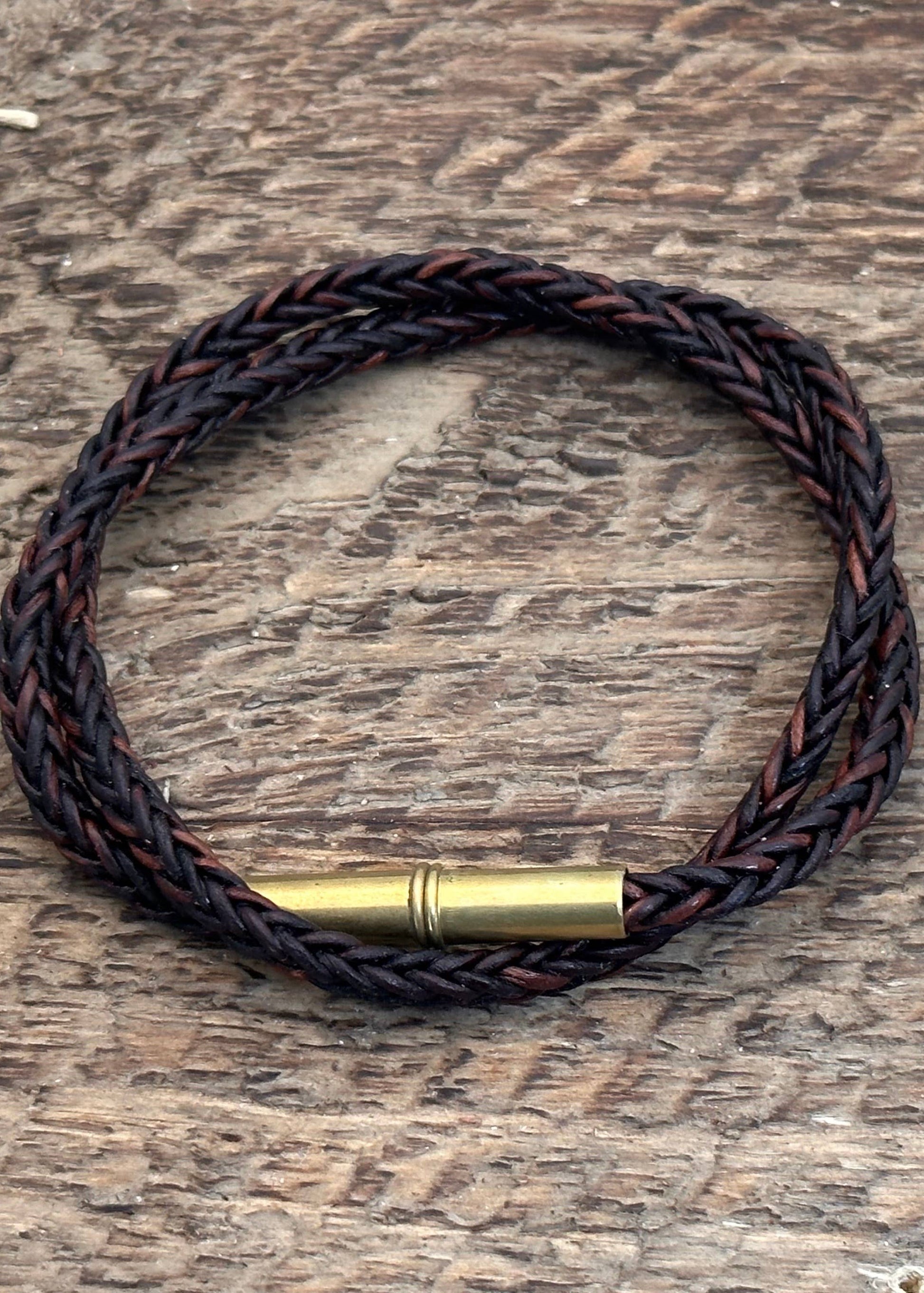 Flint Braided Bracelet Accessories Tres Cuervos Brown L