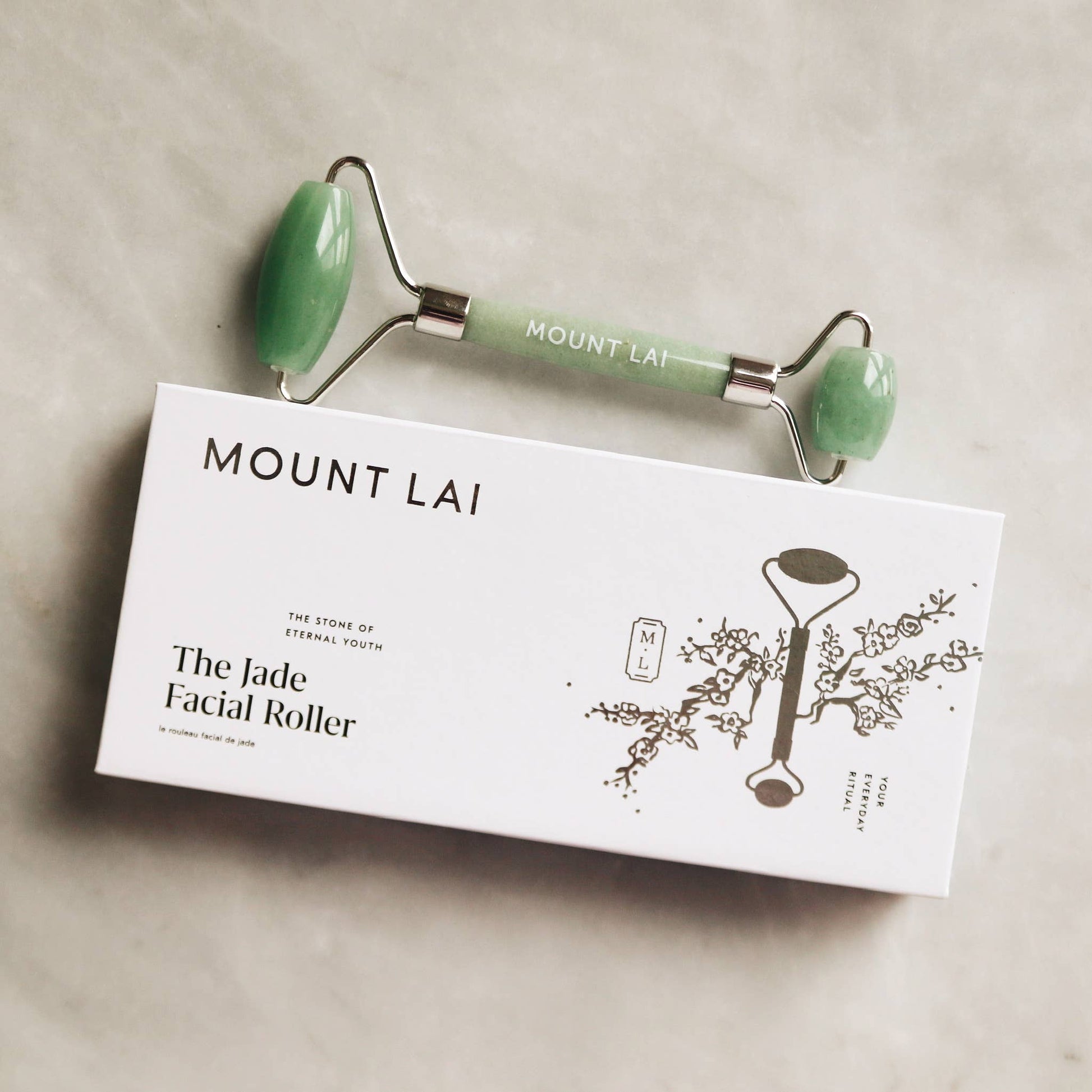 The De-Puffing Jade Facial Roller Beauty Mount Lai