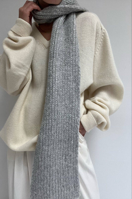 CeCe Knitted Alpaca Scarf Scarves Na Nin Stone