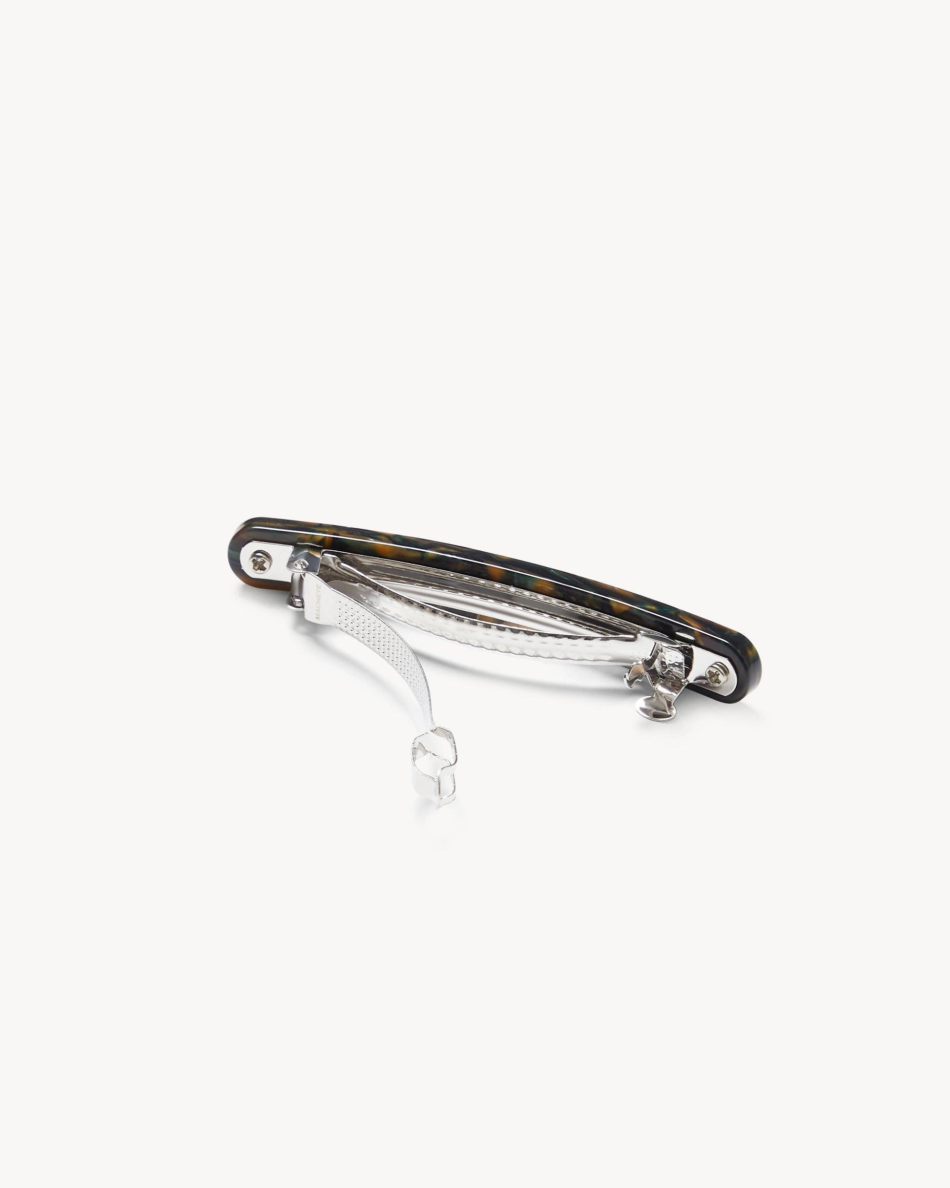 Midi Paris Barrette in Green Tortoise Hair Accessories MACHETE