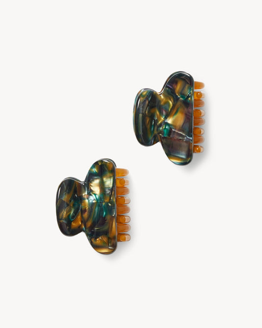 Twin Heirloom Claws in Green Tortoise Hair Accessories MACHETE