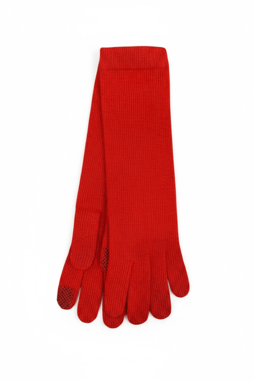 Plain Jersey with Cashmere Tech Gloves - Fire Accessories CHRISTINE ALCALAY