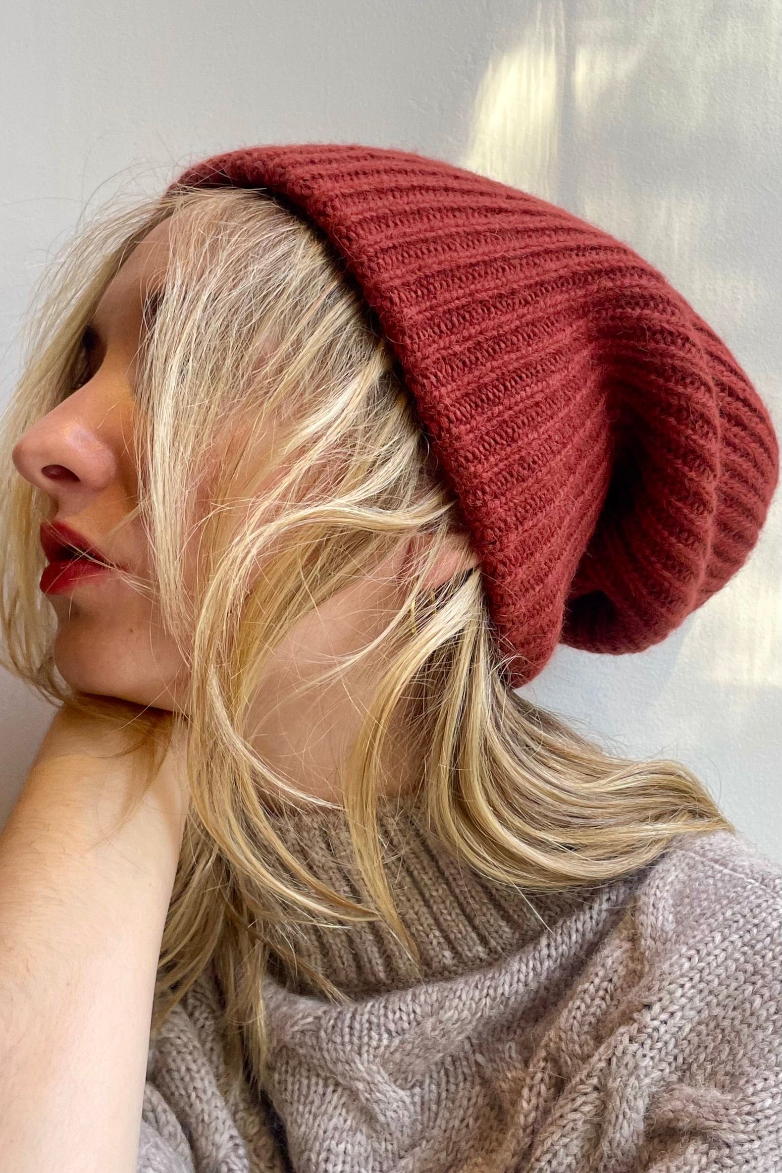 Lofted Beanie in Alpaca Wool Blend Accessories CHRISTINE ALCALAY   