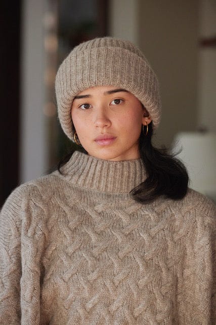 Lofted Beanie in Alpaca Wool Blend Accessories CHRISTINE ALCALAY Oatmeal One Size 