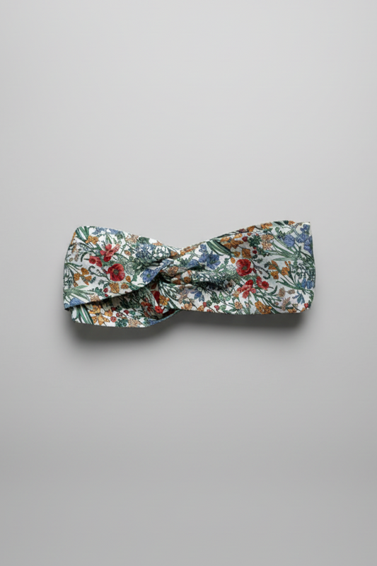 Patterned Twist Headband Accessories CHRISTINE ALCALAY White Floral  