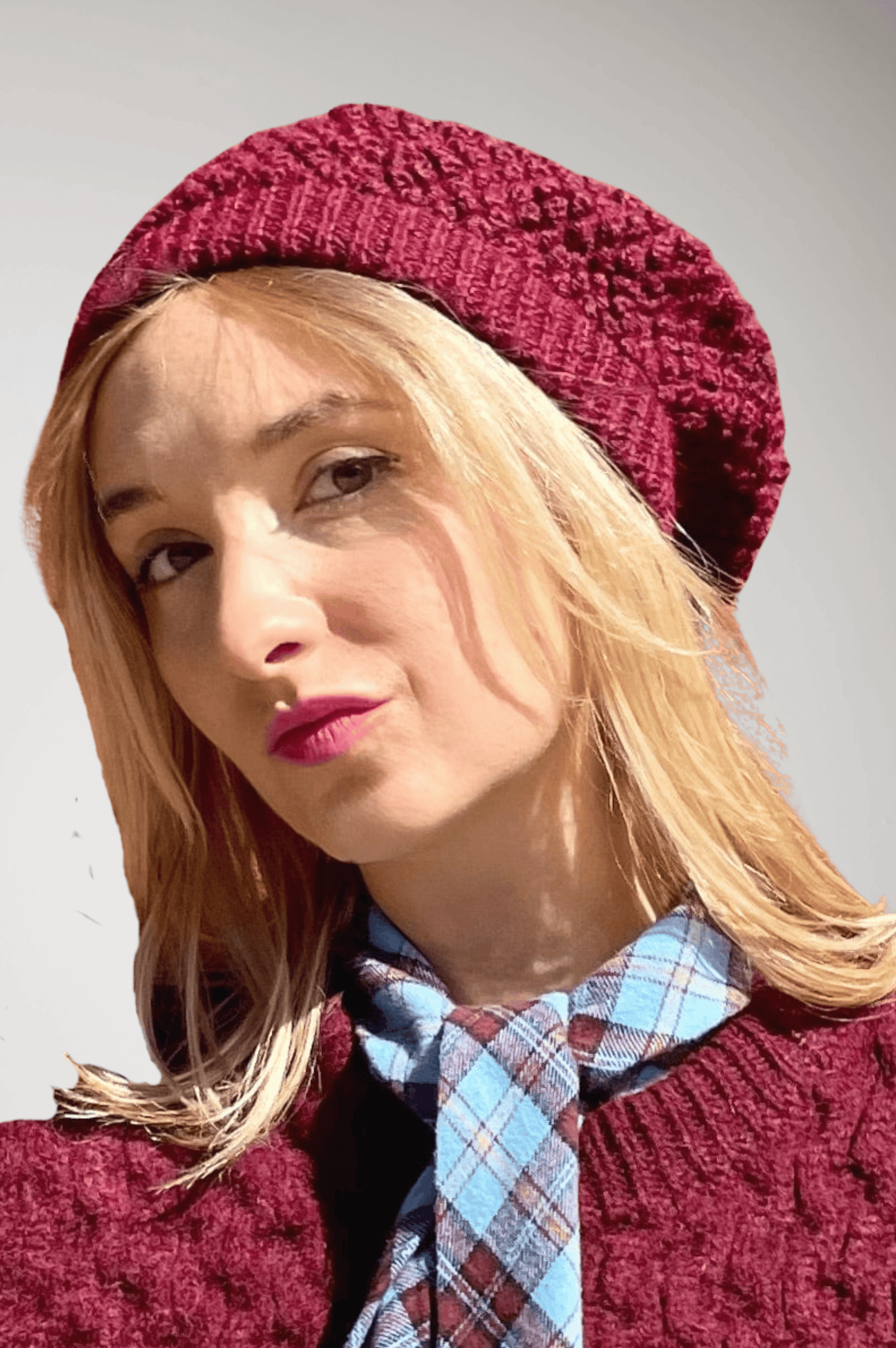 Sophie Handknit Wool Beret