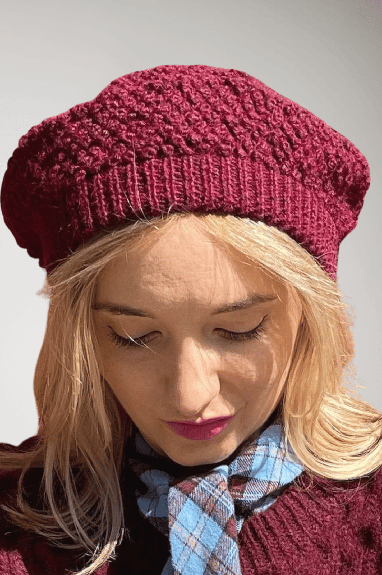 Sophie Handknit Wool Beret