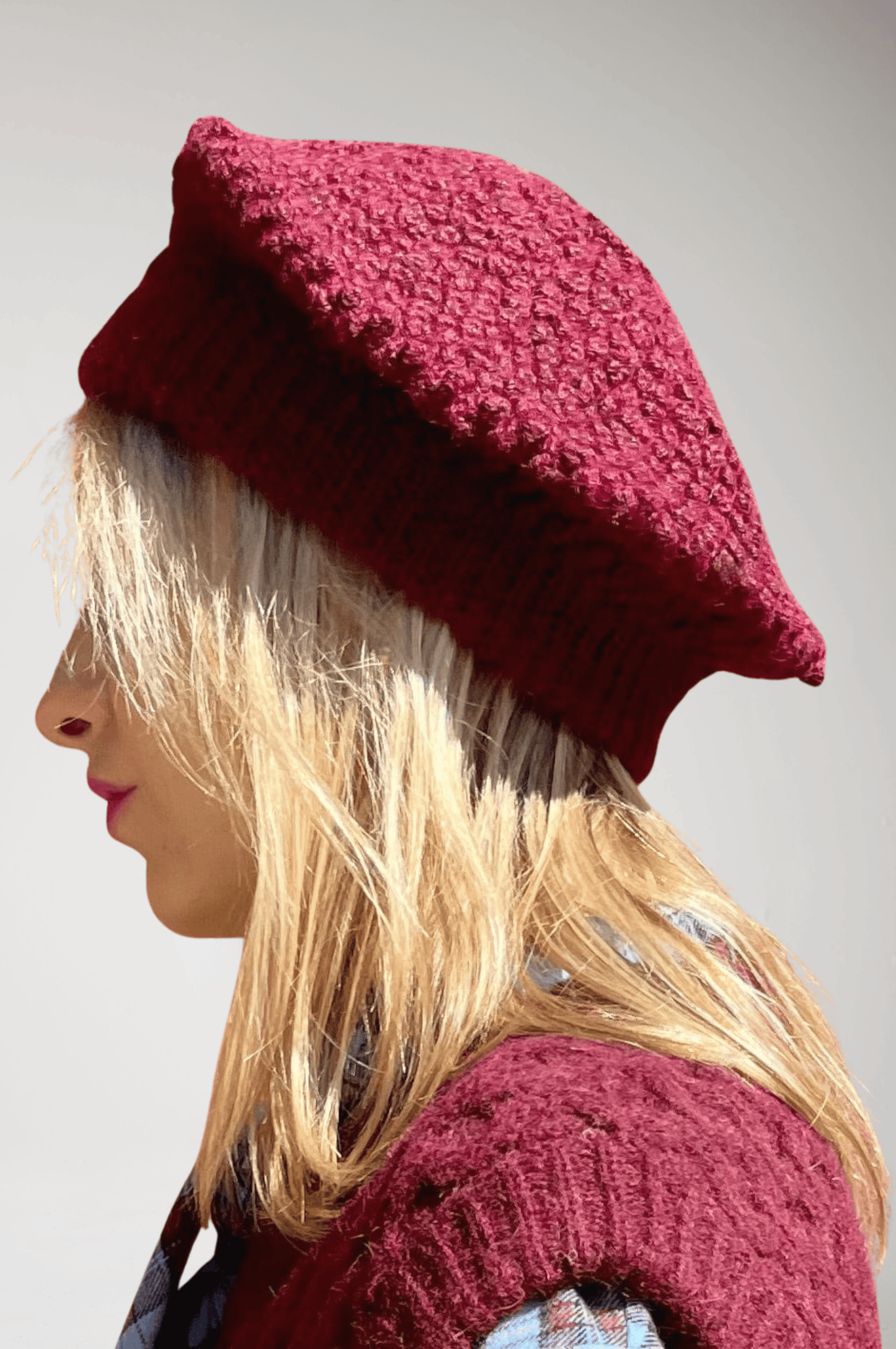 Sophie Handknit Wool Beret