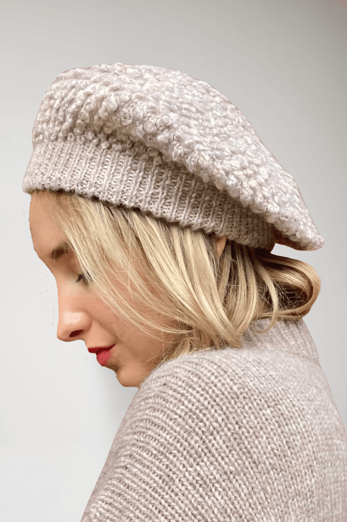 Sophie Handknit Wool Beret