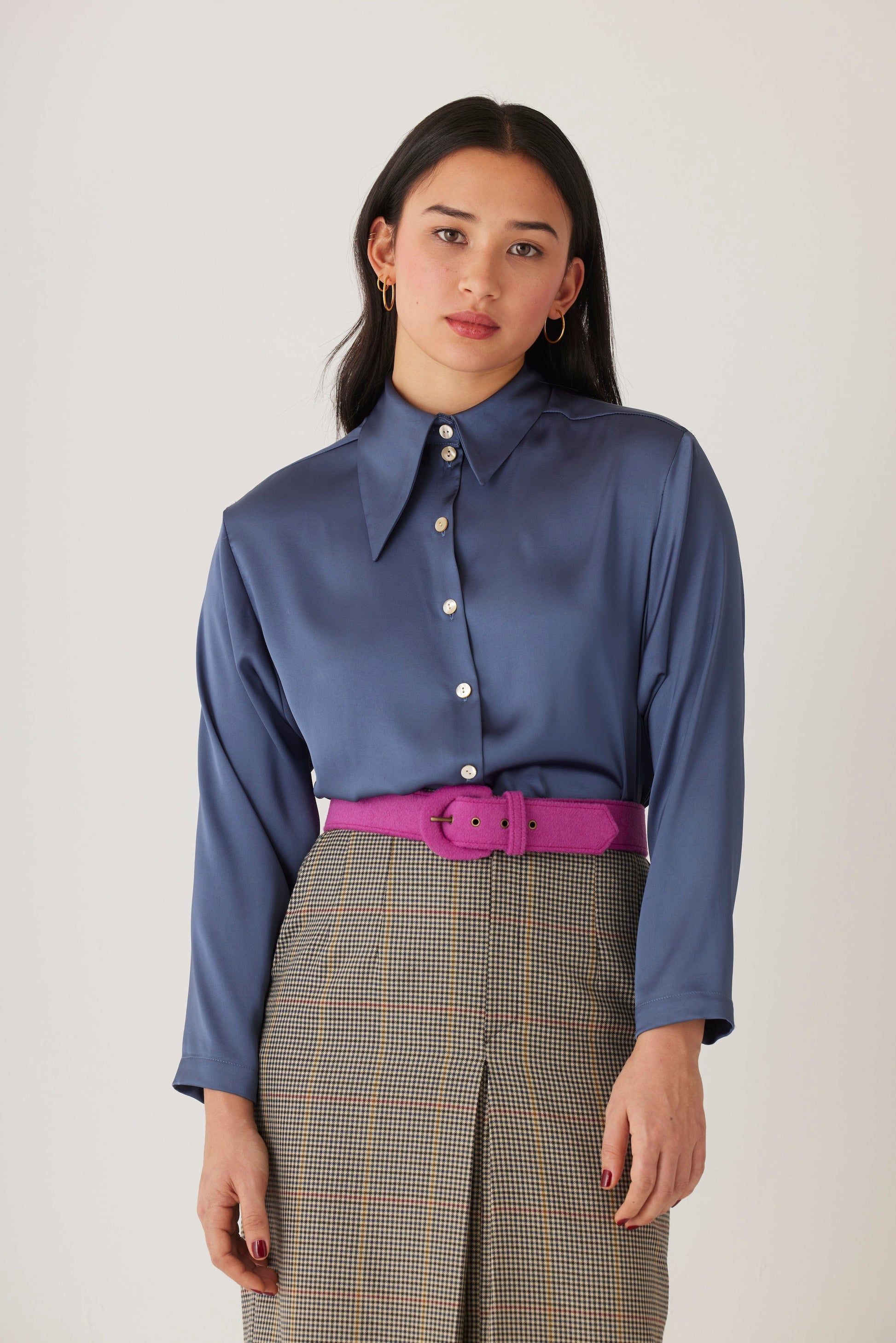 Jojo Blouse in Japanese Charmeuse Tops CHRISTINE ALCALAY   