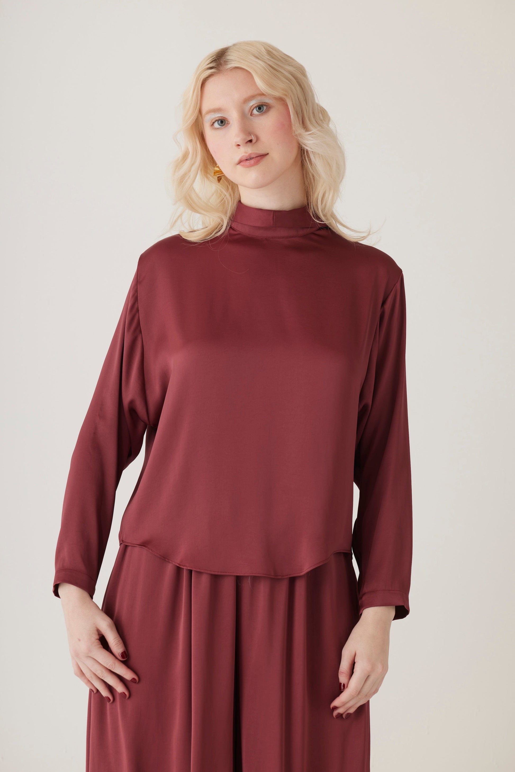 Jojo Blouse in Japanese Charmeuse Tops CHRISTINE ALCALAY   