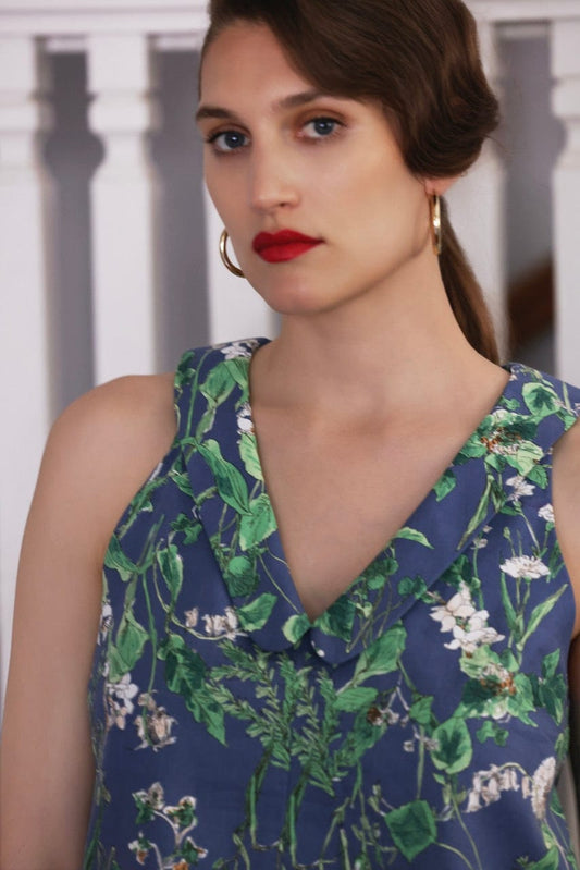 Penny Top in Floral Linen Tops CHRISTINE ALCALAY