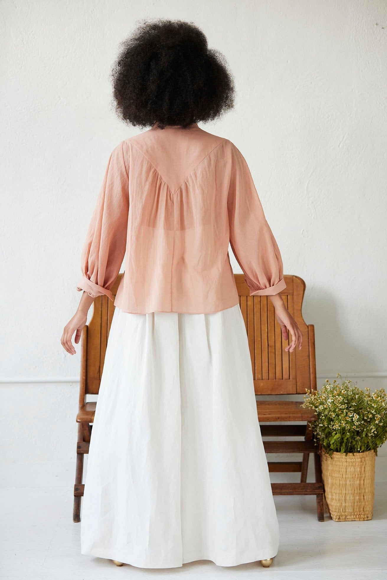 Sylvia Blouse in Cotton Chiffon Tops CHRISTINE ALCALAY   