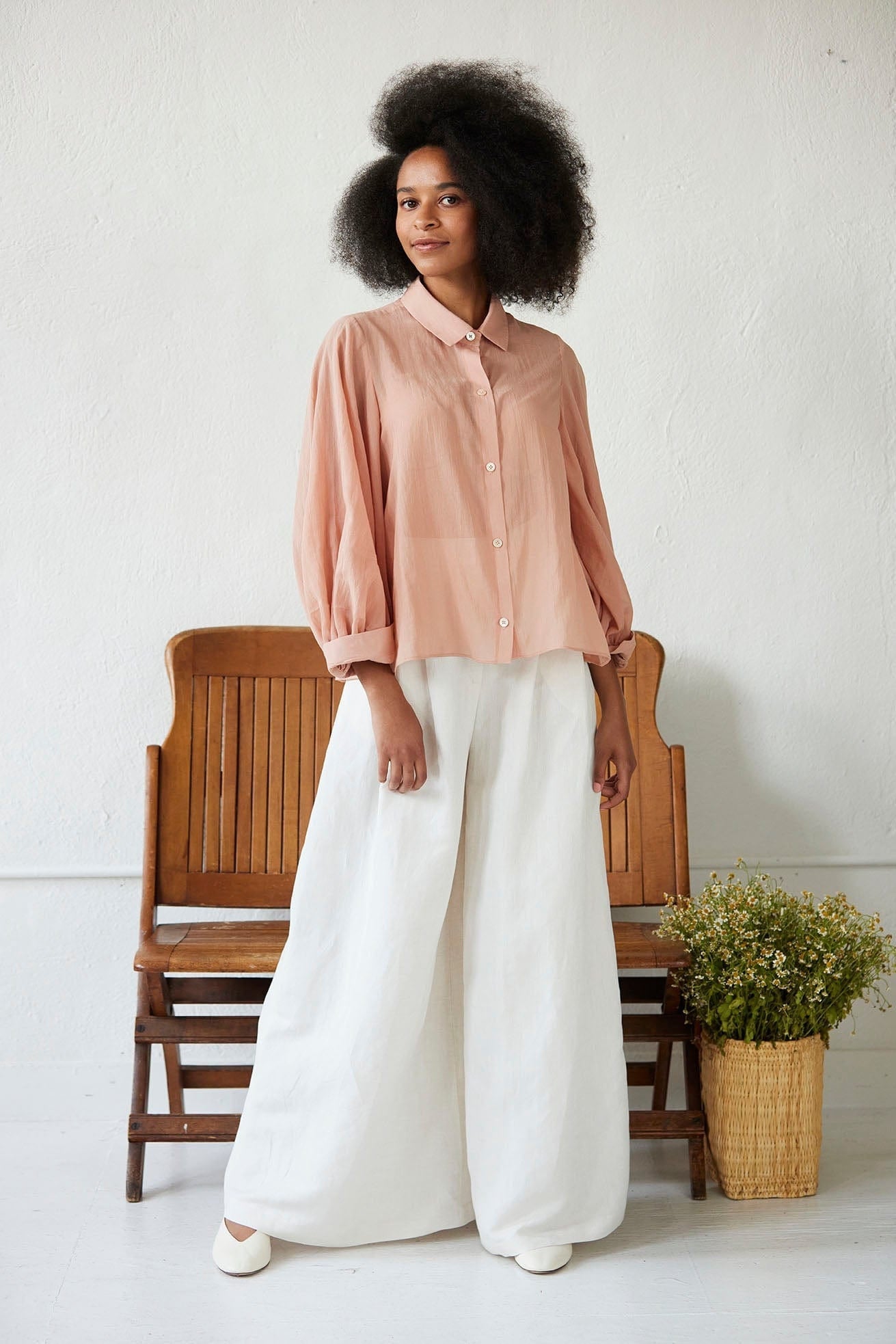 Sylvia Blouse in Cotton Chiffon Tops CHRISTINE ALCALAY   