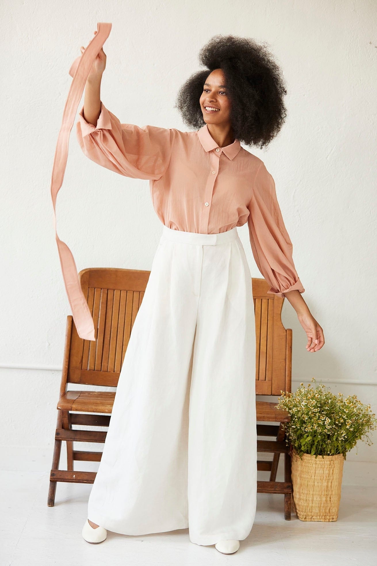 Sylvia Blouse in Cotton Chiffon Tops CHRISTINE ALCALAY   