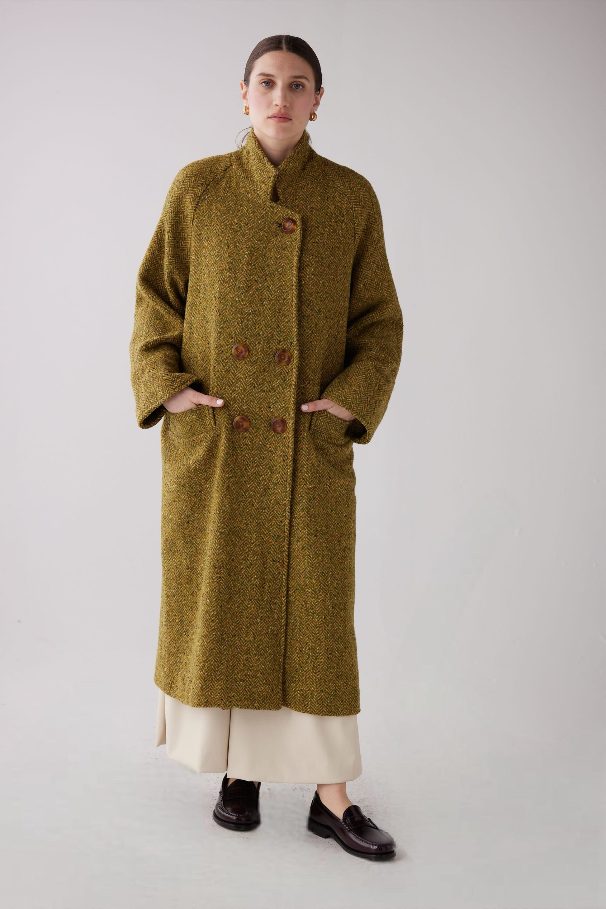 Agnes Coat in Herringbone Tweed Coats CHRISTINE ALCALAY