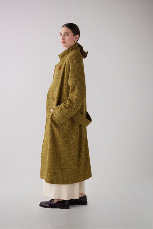 Agnes Coat in Herringbone Tweed Coats CHRISTINE ALCALAY