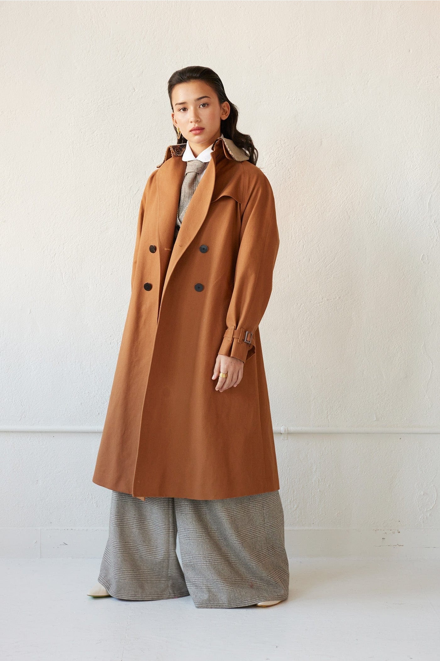 Regine Trench Coat in Cotton Twill Coats CHRISTINE ALCALAY   