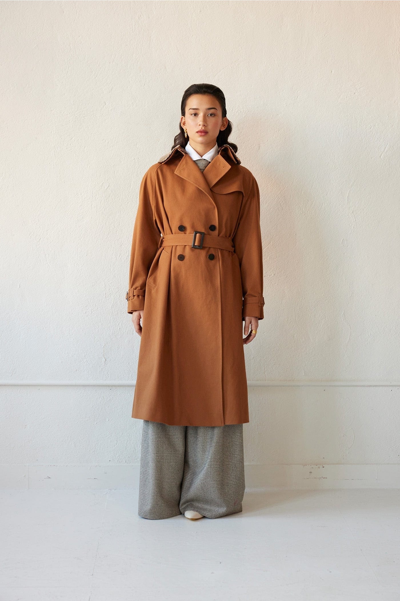 Regine Trench Coat in Cotton Twill Coats CHRISTINE ALCALAY   