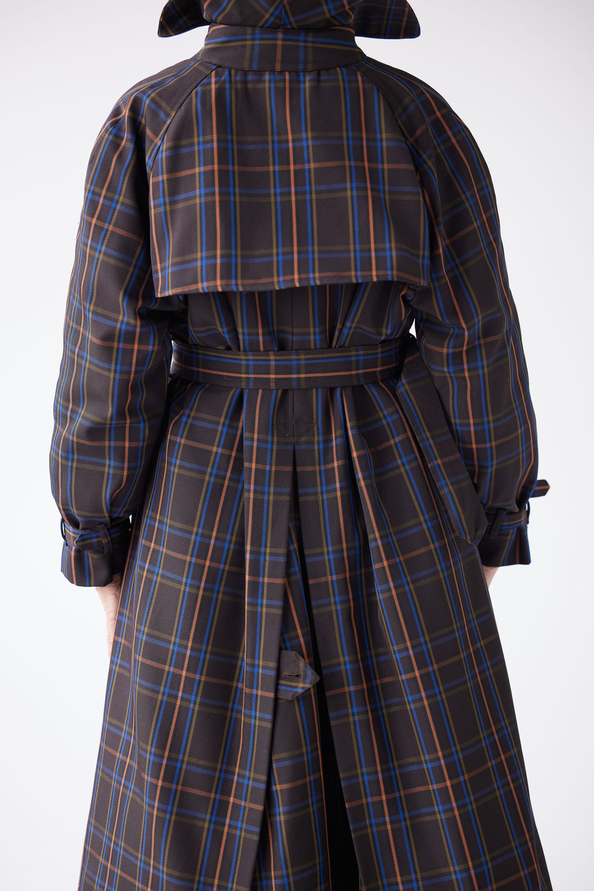 Regine Trench Coat in Terre Windowpane Coats CHRISTINE ALCALAY