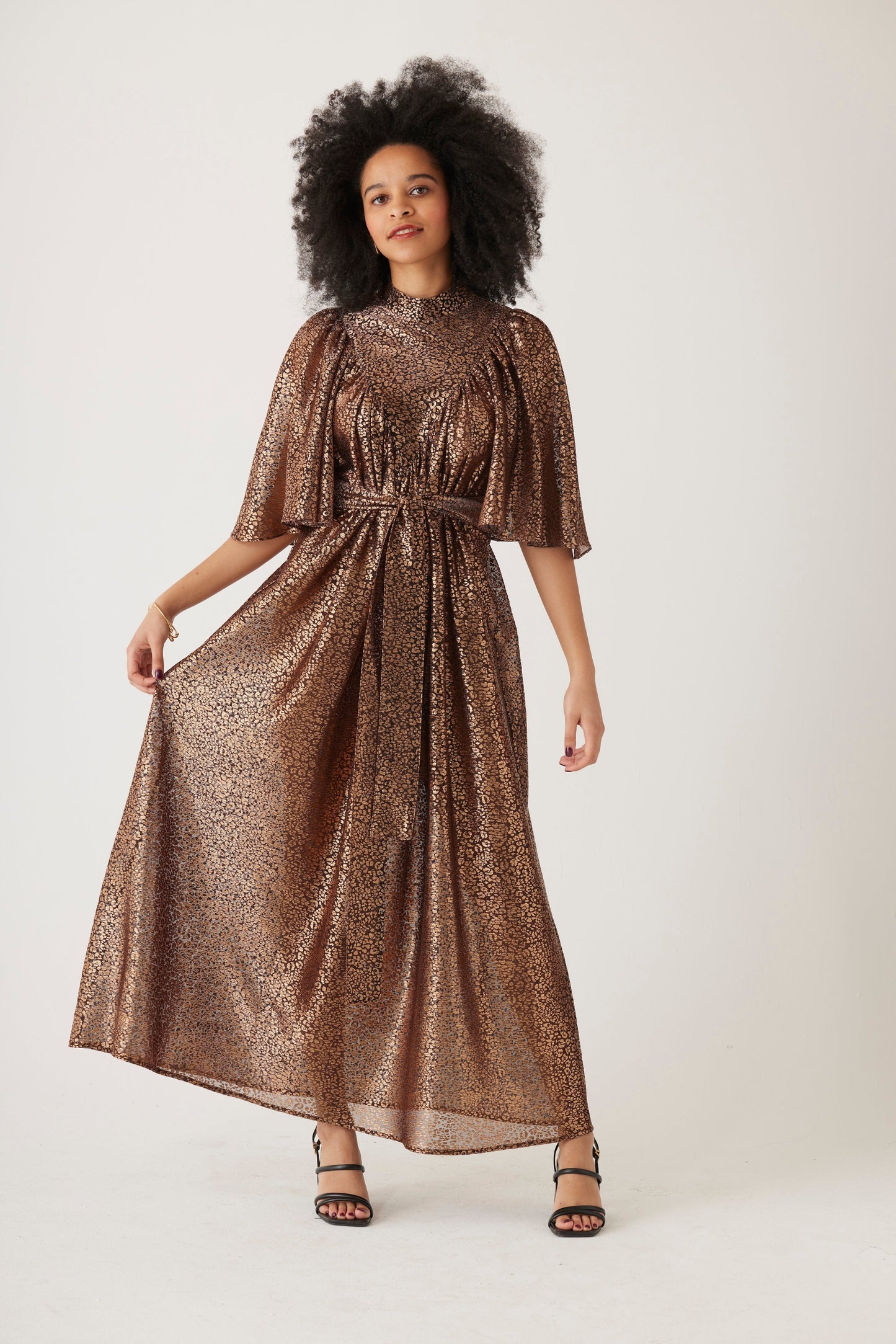 Maya Dress in Metallic Dresses CHRISTINE ALCALAY   