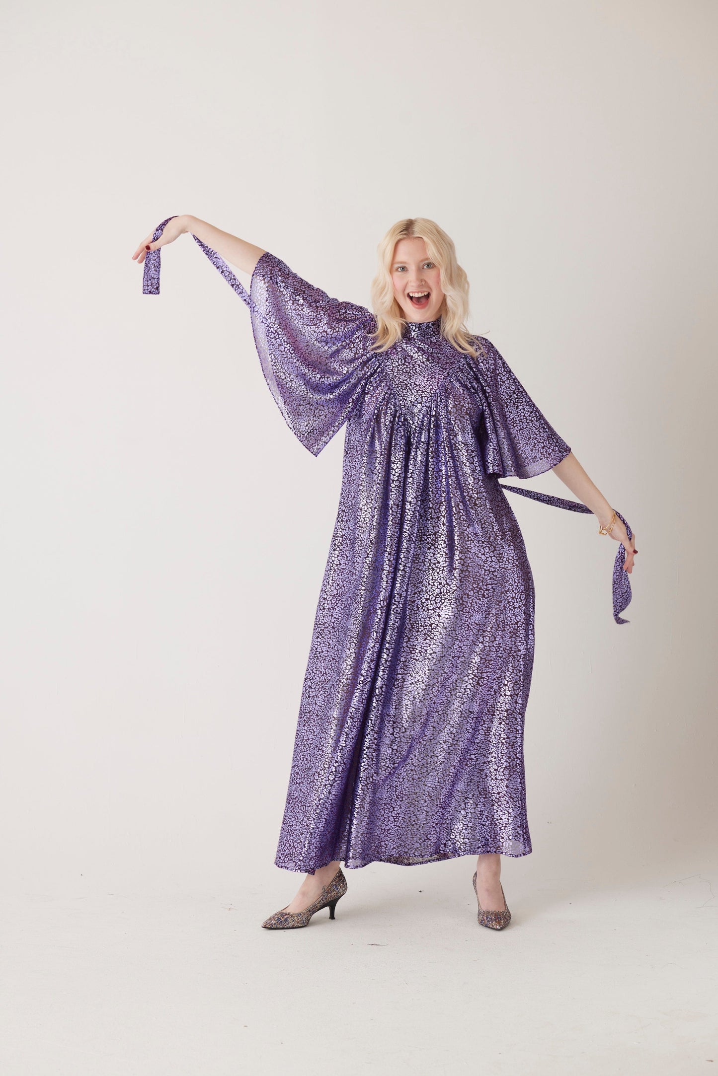 Maya Dress in Metallic Dresses CHRISTINE ALCALAY   