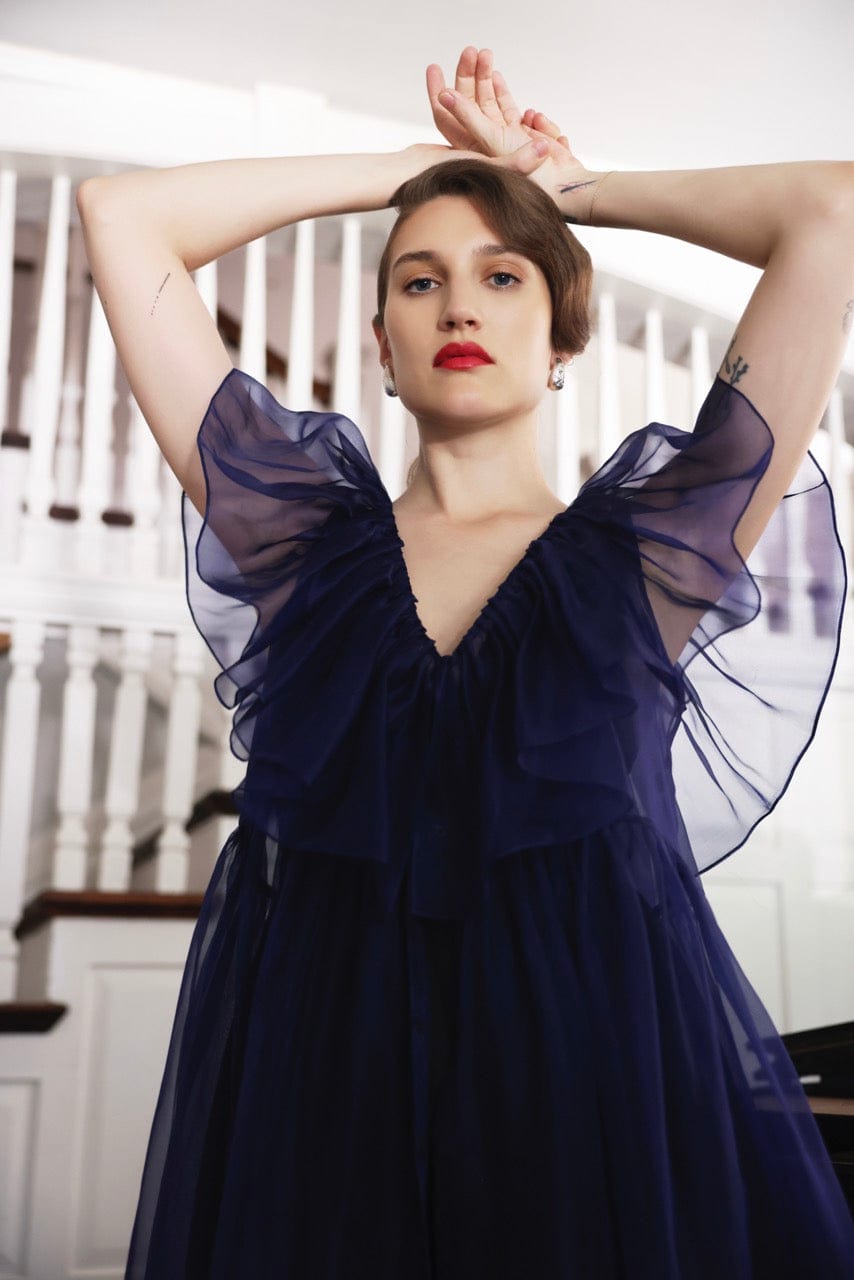 Papillon Dress in Silk Organza Dresses CHRISTINE ALCALAY