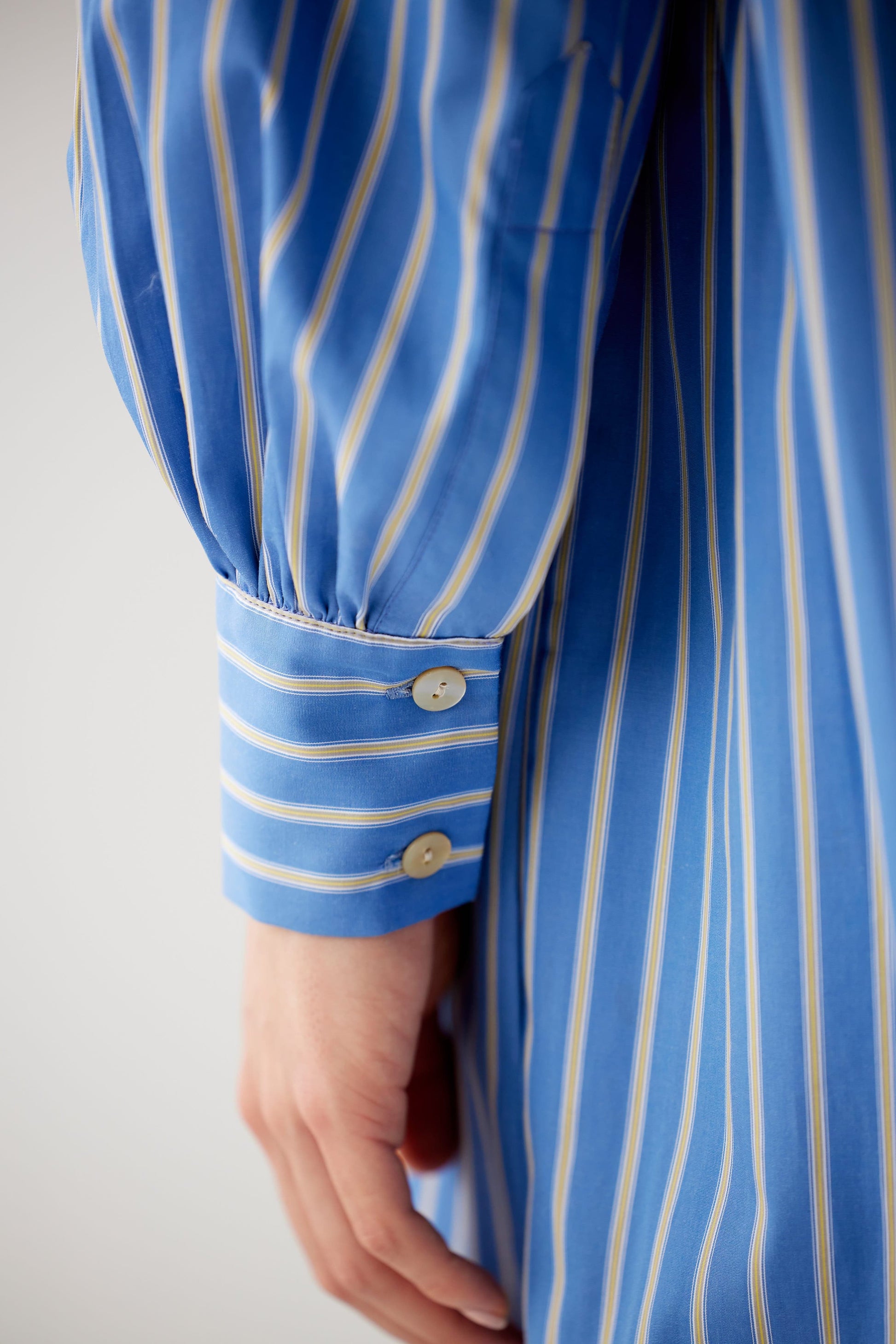 Georgia Dress in Sky Striped Cotton Dresses CHRISTINE ALCALAY