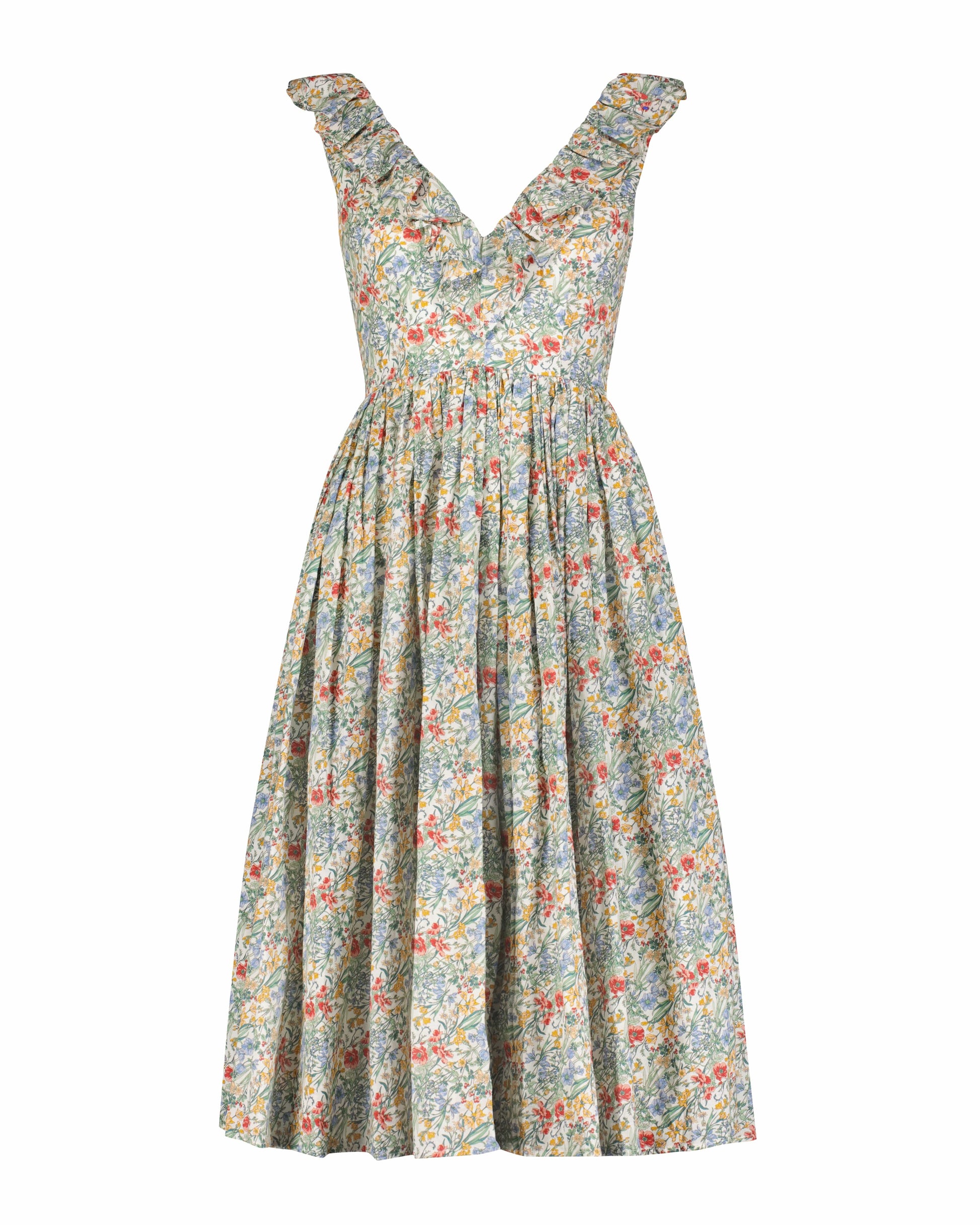 Viola Dress in Floral Voile KIWI/ fig. Viola Dress in Floral Voile KIWI/ fig.