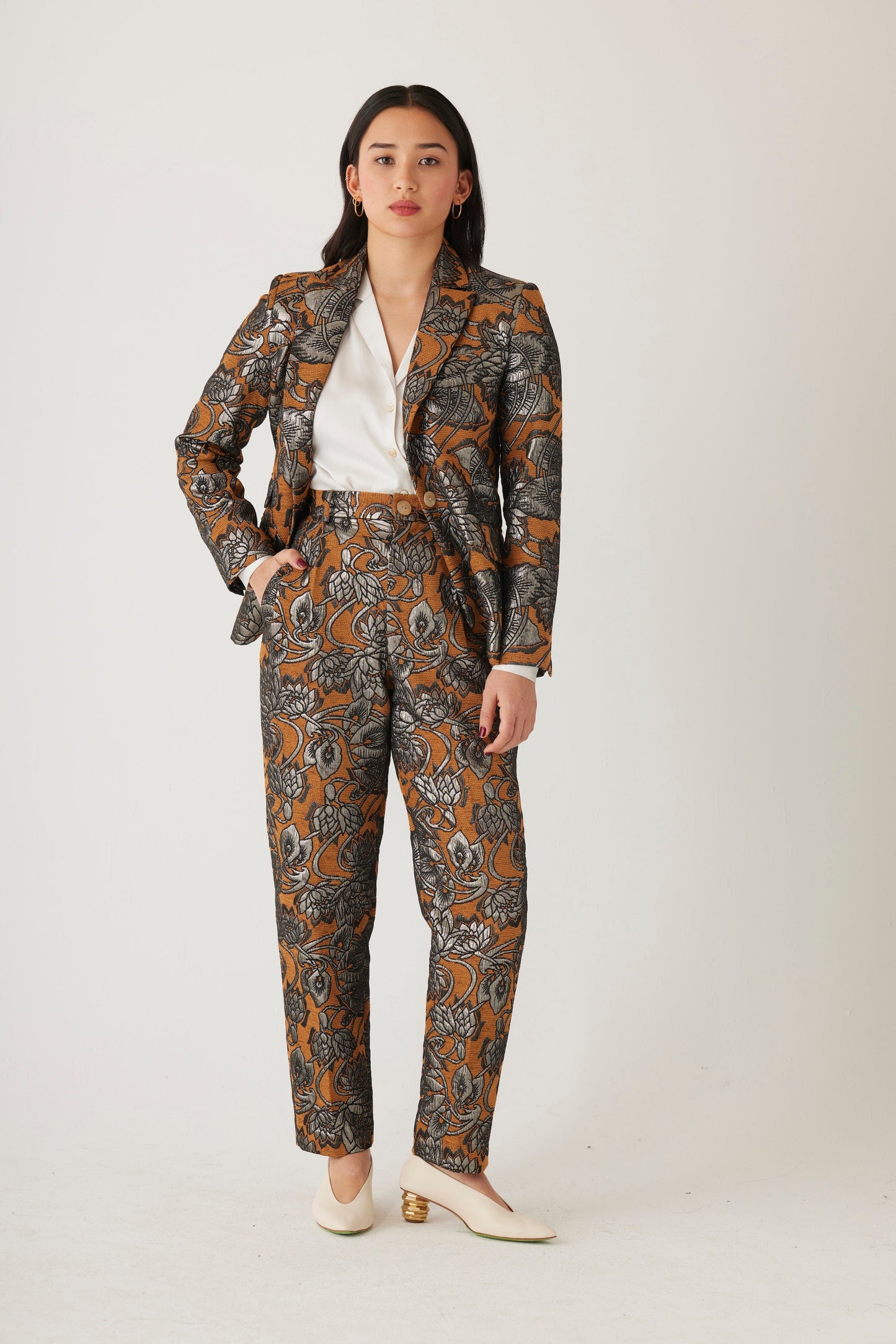 Tilda Brocade Jacket in Bronze Jackets CHRISTINE ALCALAY