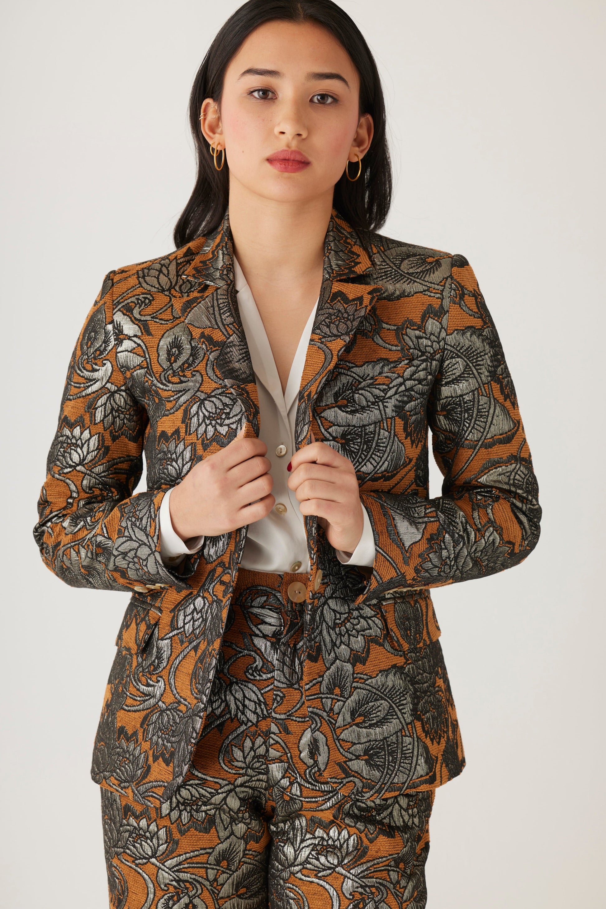 Tilda Brocade Jacket in Bronze Jackets CHRISTINE ALCALAY