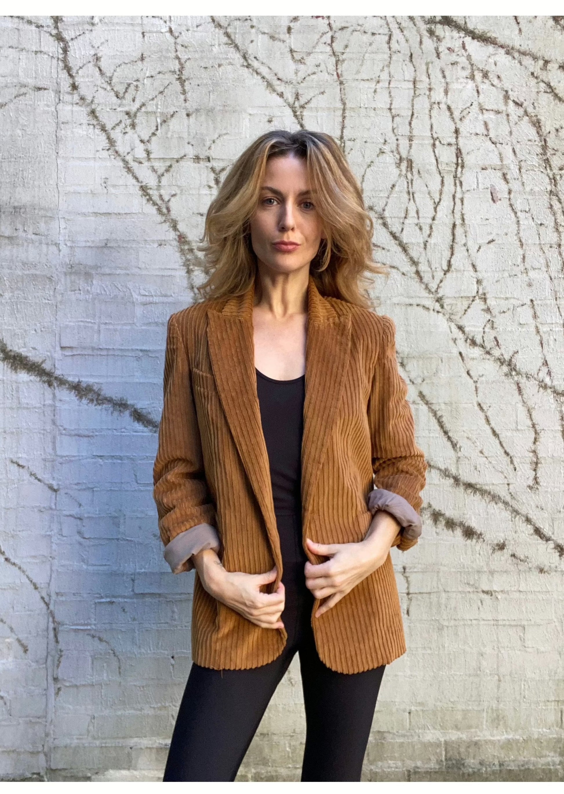 Bianca Jacket in Wide Corduroy Jackets CHRISTINE ALCALAY Rust Corduroy 0